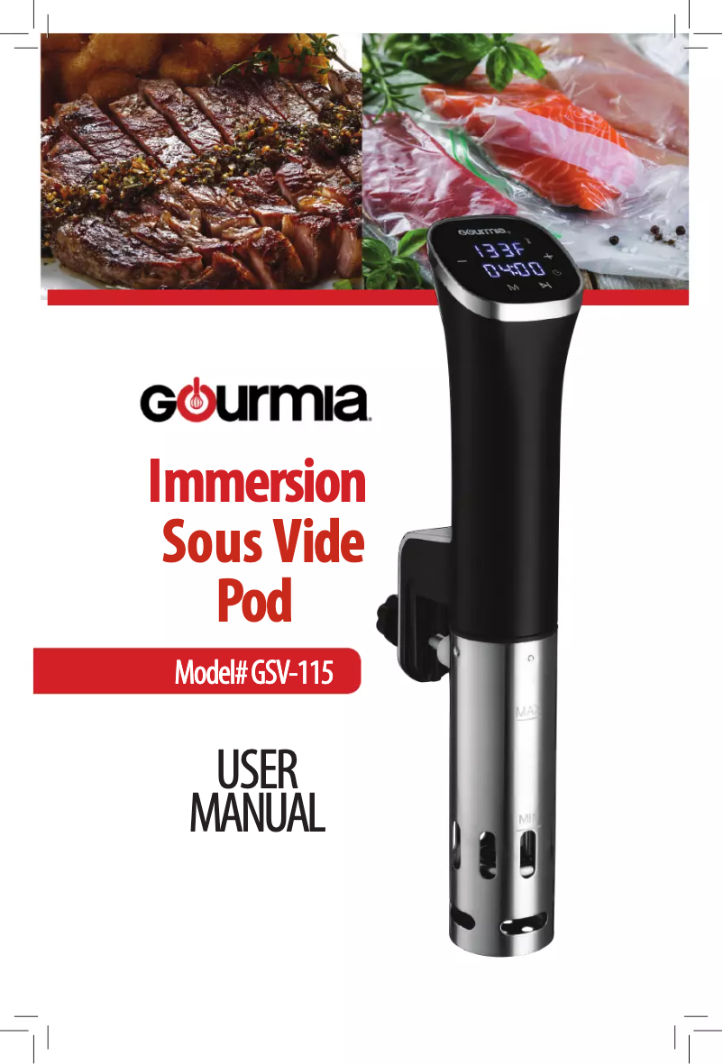 Page n°1 - Manuel utilisateur Gourmia GSV115