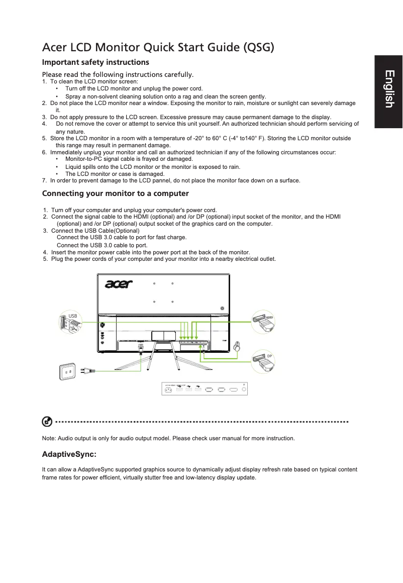 Imagen de la primera página del manual del dispositivo ET322QKC