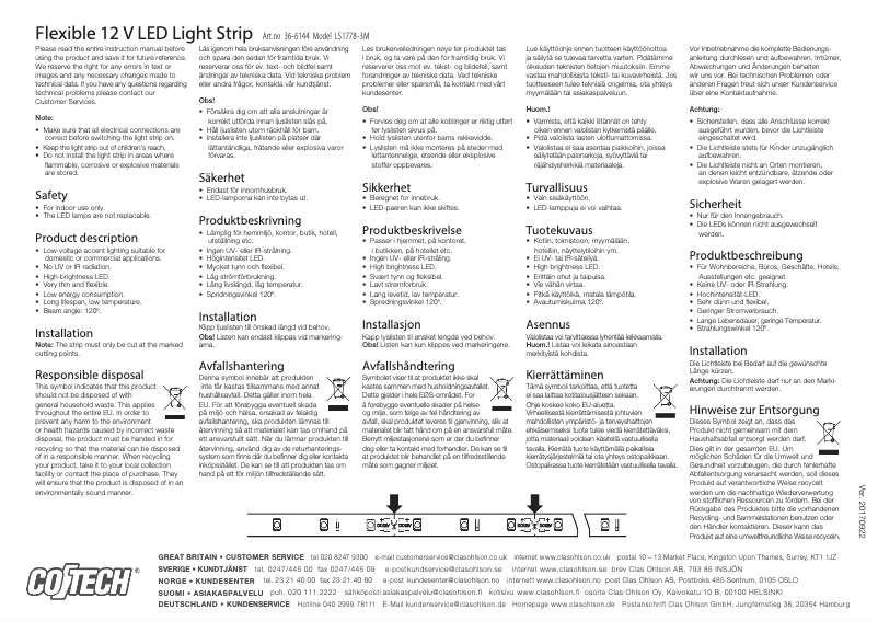 Image de la première page du manuel de l'appareil LS1778-3M