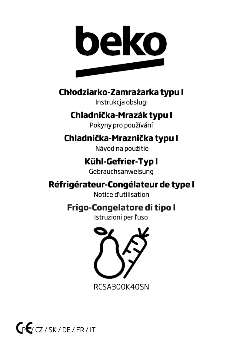 Image de la première page du manuel de l'appareil RCSA300K40SN