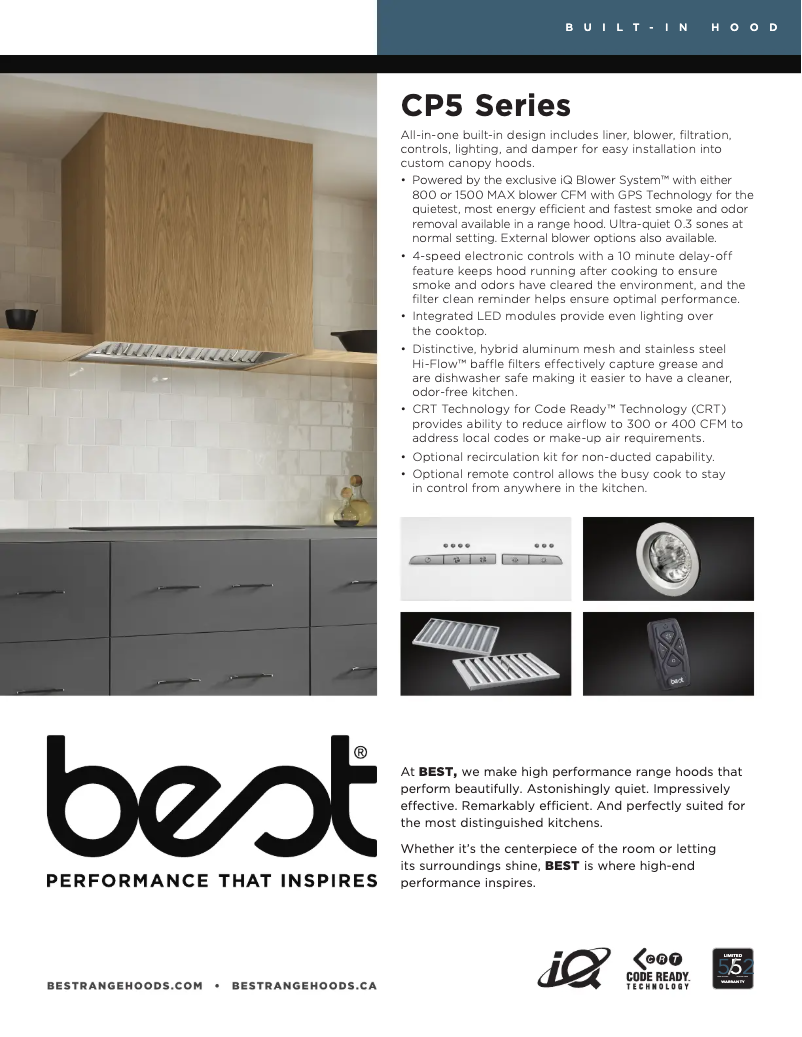 Page n°1 - Fiche technique Best CP57IQT602SB