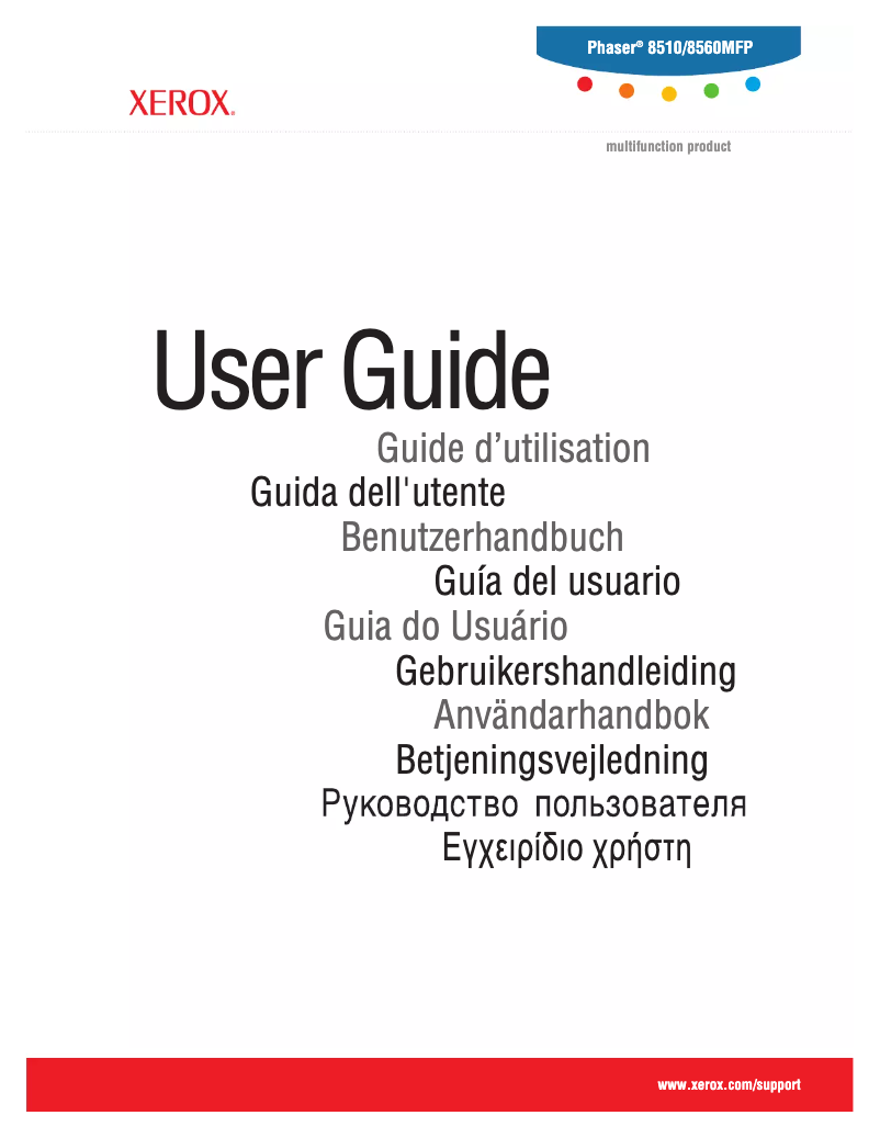 Page n°1 - Manuel utilisateur Xerox Phaser 8560MFP