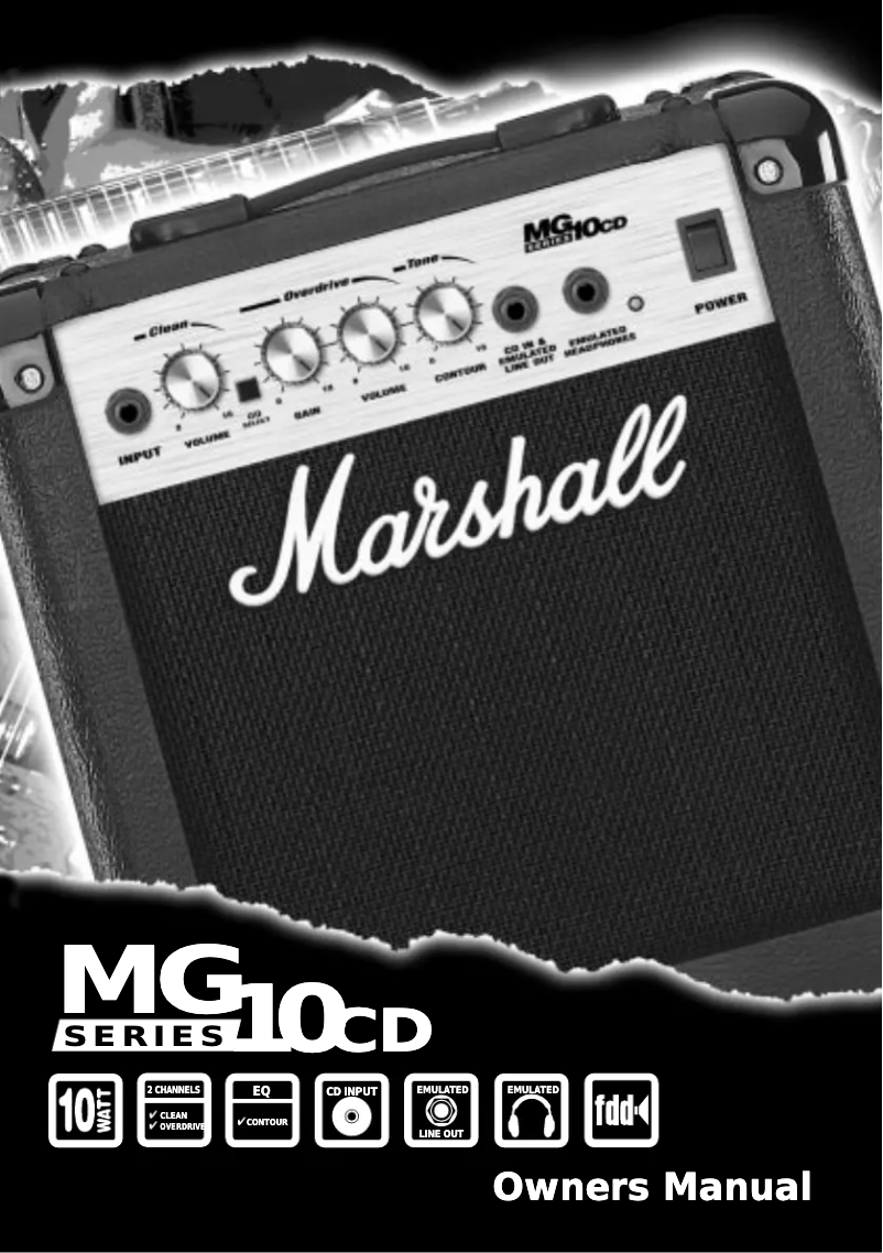 Image de la première page du manuel de l'appareil MG10CD