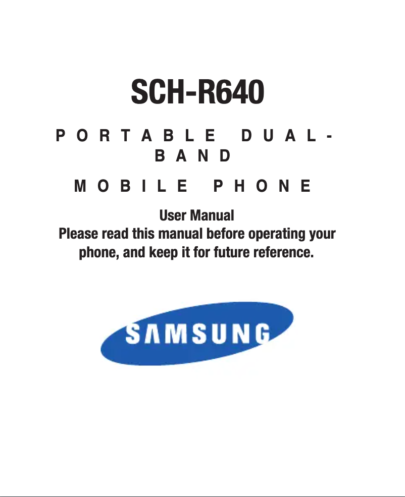 Page 1 de la notice Manuel utilisateur Samsung Messager Touch II