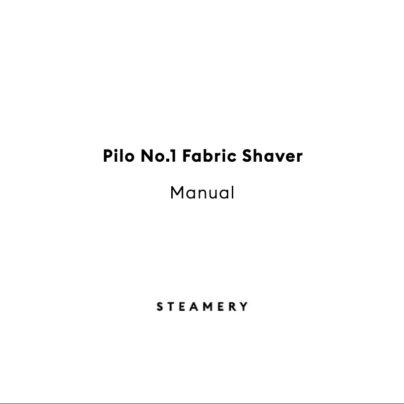 Page n°1 - Manuel utilisateur Steamery Pilo No.1