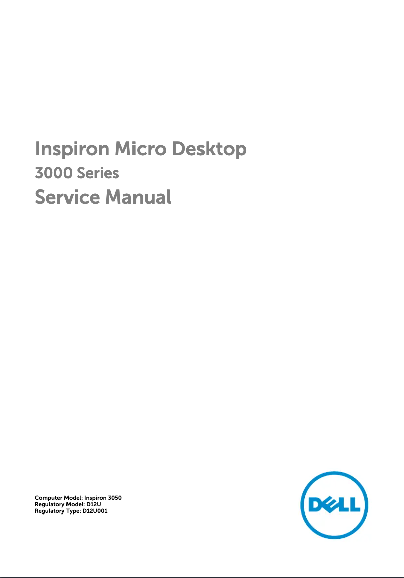 Page n°1 - Mode d'emploi Dell Inspiron 3050