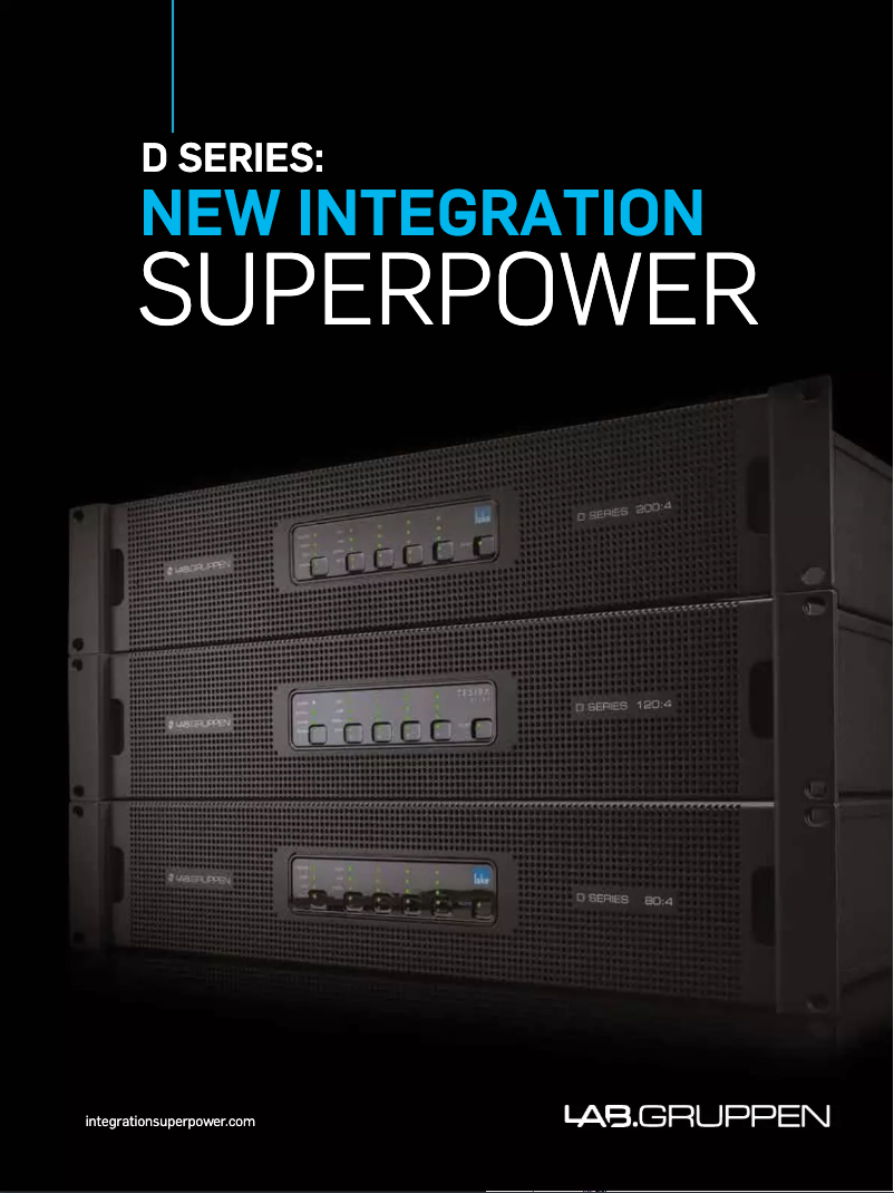 Page 1 de la notice Brochure Lab Gruppen D 120:4L