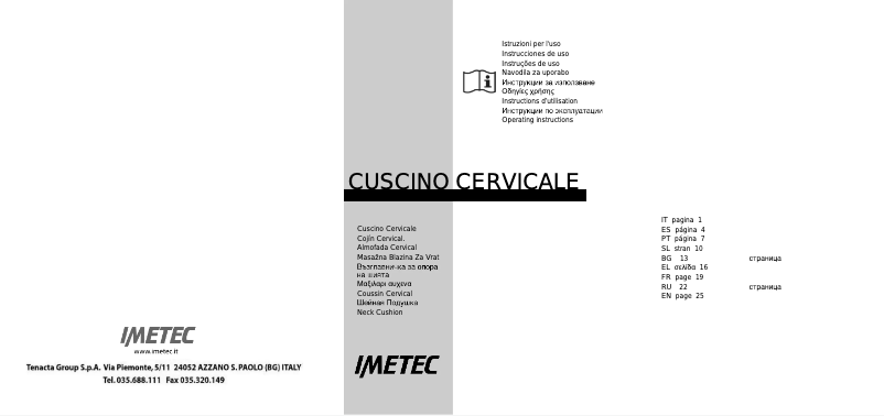 Page 1 de la notice Manuel utilisateur Imetec SENSUIJ ML2-100