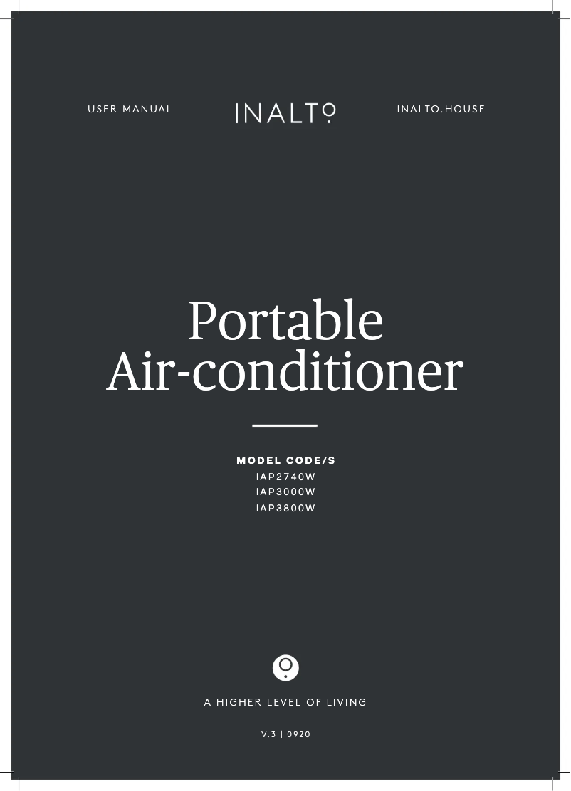 Image de la première page du manuel de l'appareil IAP3800W