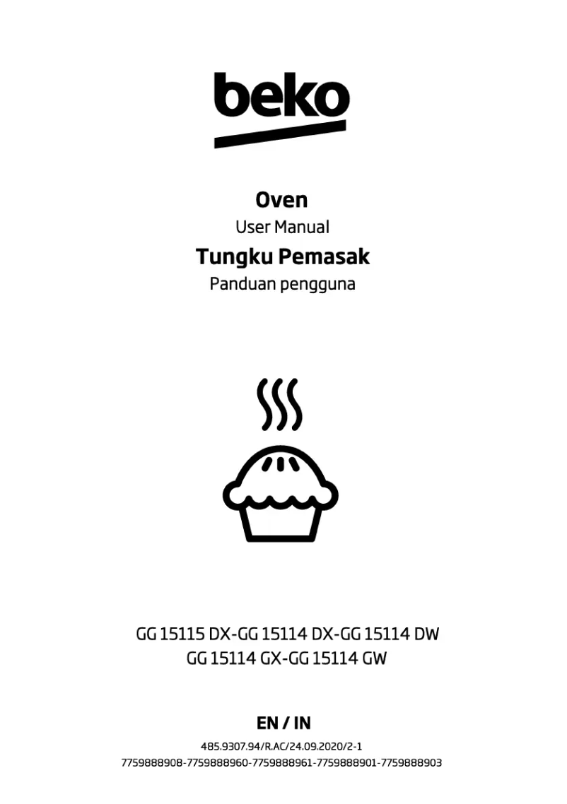Page 1 de la notice Manuel utilisateur Beko GG 15115 DX
