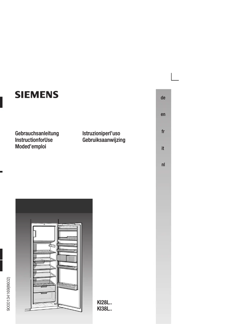 Page n°1 - Manuel utilisateur Siemens KI38LA50FF