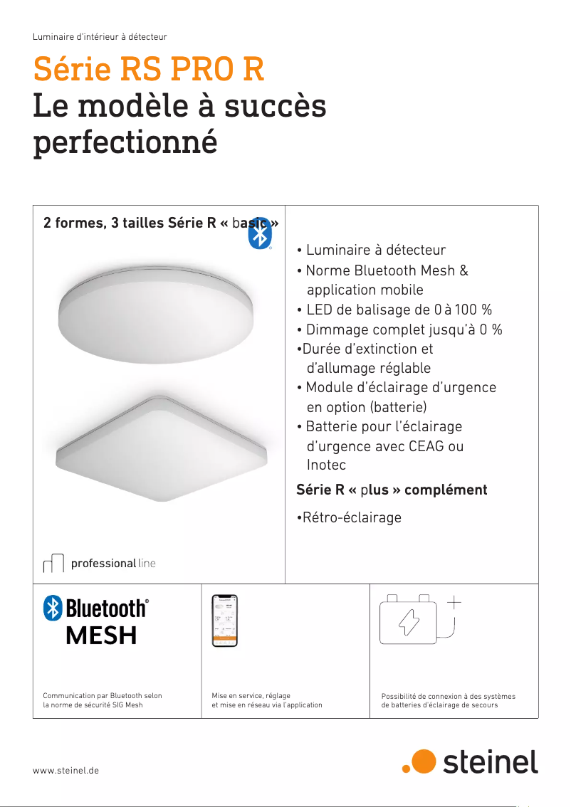 Page 1 de la notice Brochure Steinel RS PRO R30 Basic SC