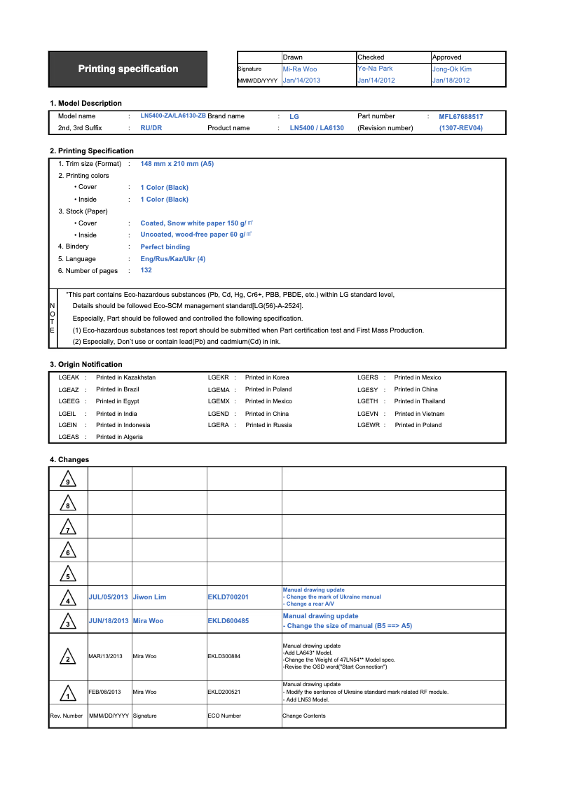 Página 1 del manual Manual de usuario LG 32LN542V