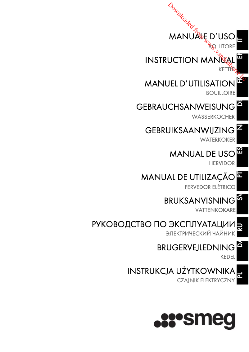 Page 1 de la notice Manuel utilisateur Smeg KLF03