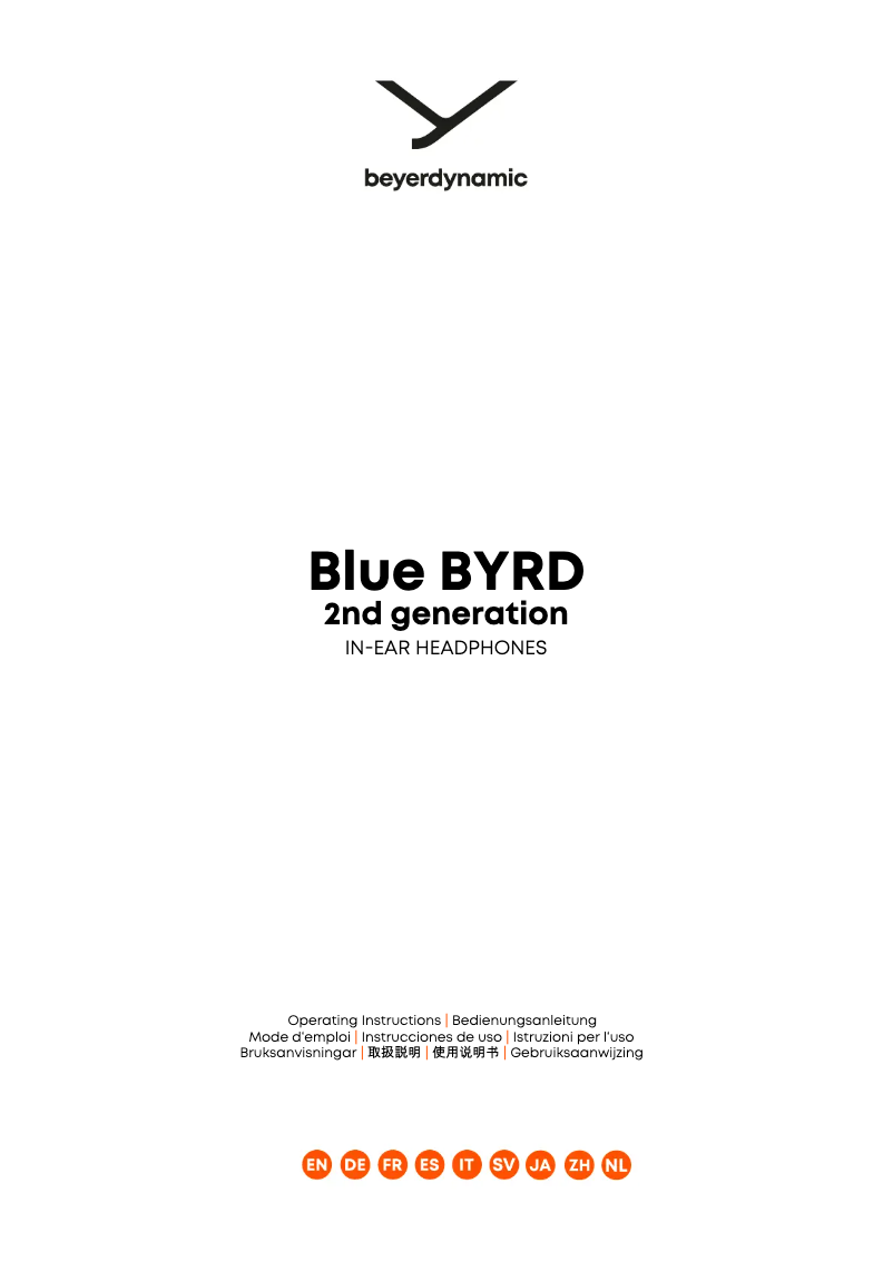 Image de la première page du manuel de l'appareil Blue Byrd