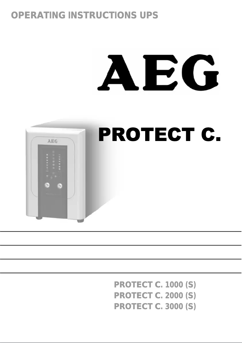 Image de la première page du manuel de l'appareil Protect C.2000