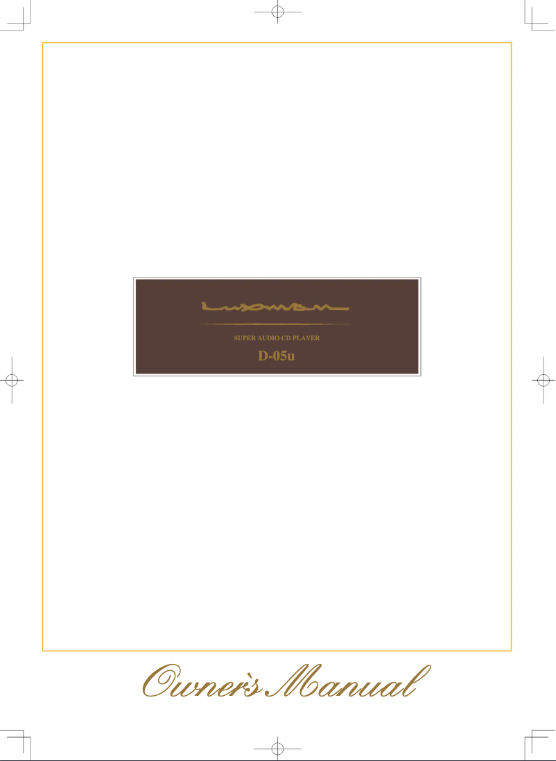 Image de la première page du manuel de l'appareil D-05u