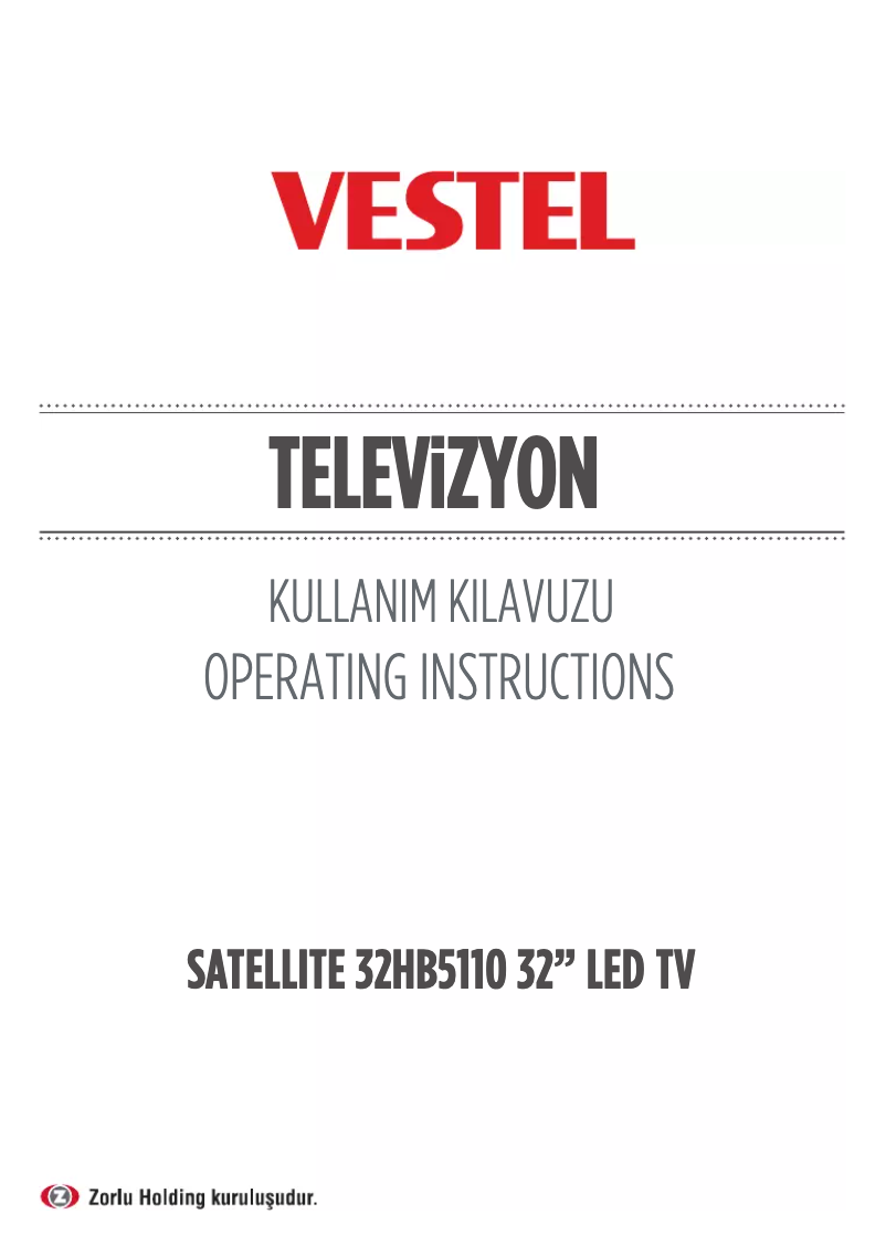Page 1 de la notice Manuel utilisateur Vestel 32HB5110