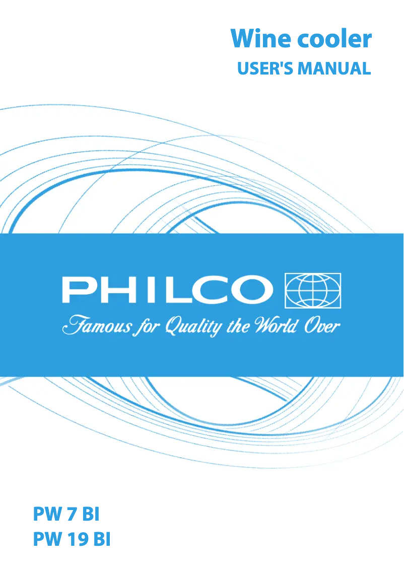 Page 1 de la notice Manuel utilisateur Philco PW 7 BI