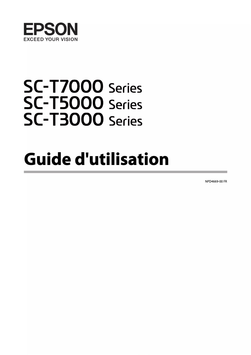 Page n°1 - Manuel utilisateur Epson SureColor SC-T5000
