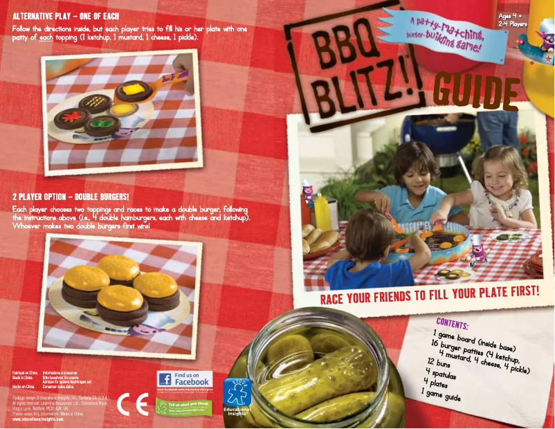 Page 1 de la notice Manuel utilisateur Learning Resources BBQ Blitz