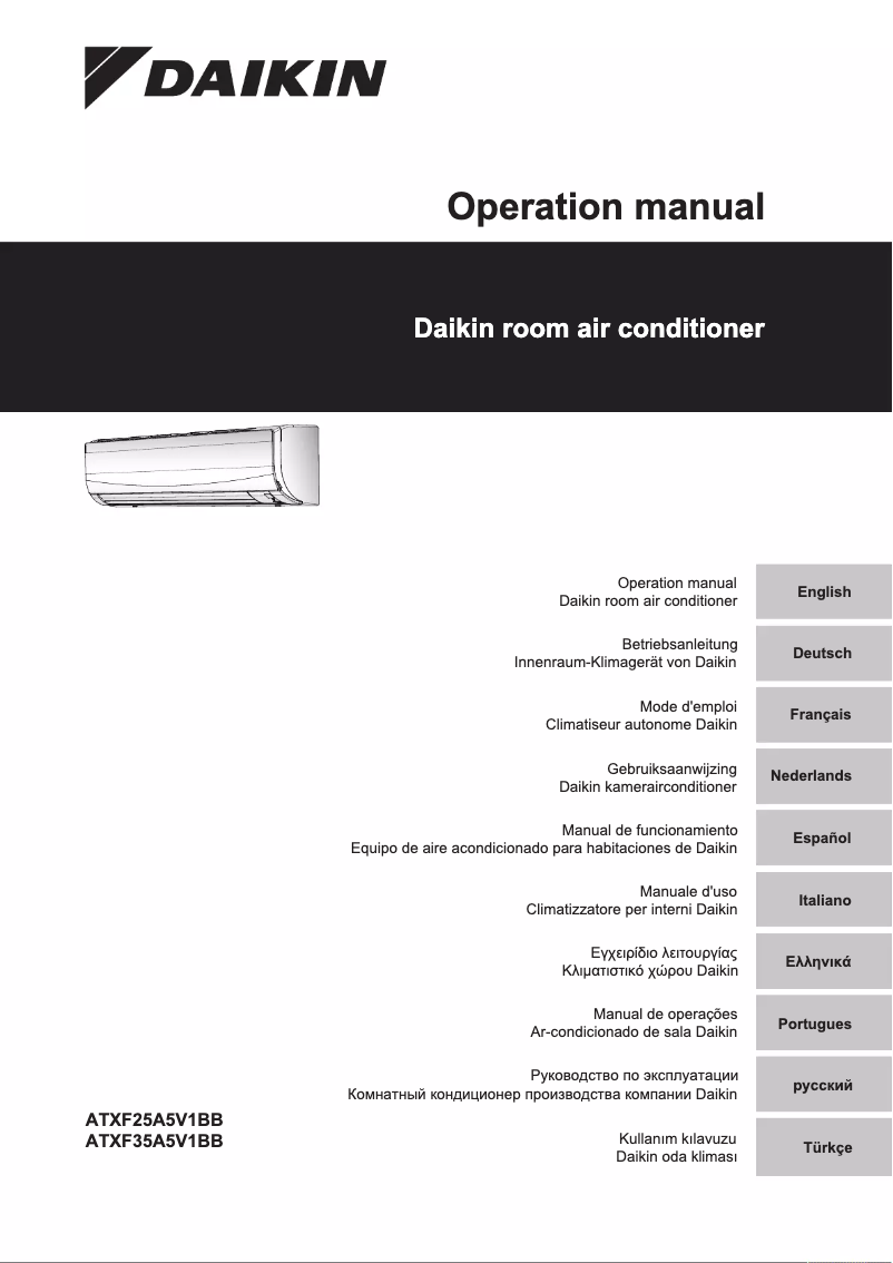 Page 1 de la notice Manuel utilisateur Daikin ATXF60A2V1B