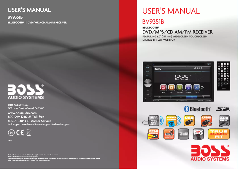 Page 1 de la notice Manuel utilisateur Boss BVB9351RC