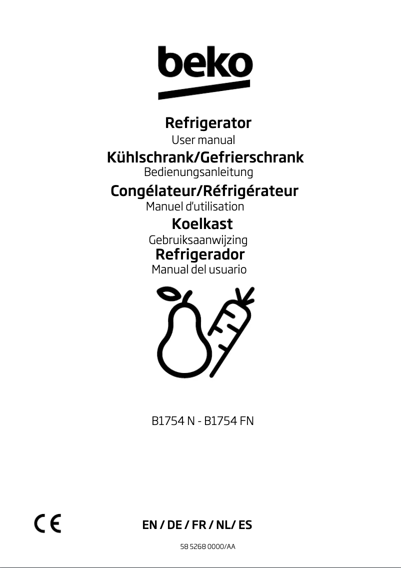 Image de la première page du manuel de l'appareil B1754FN