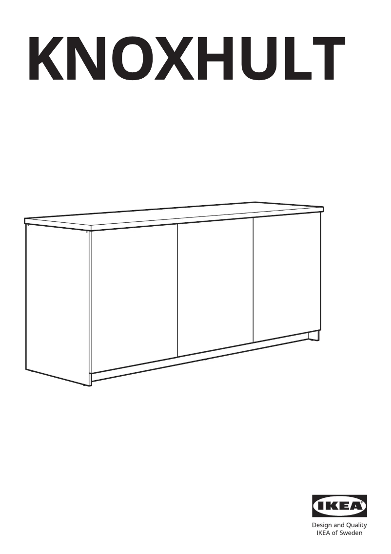 Image de la première page du manuel de l'appareil KNOXHULT 903.342.59