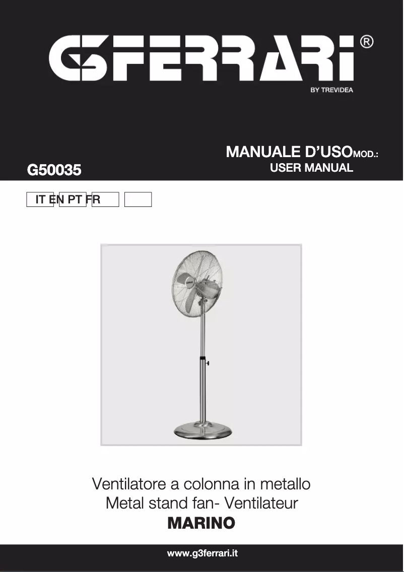 Image de la première page du manuel de l'appareil Marino G50035