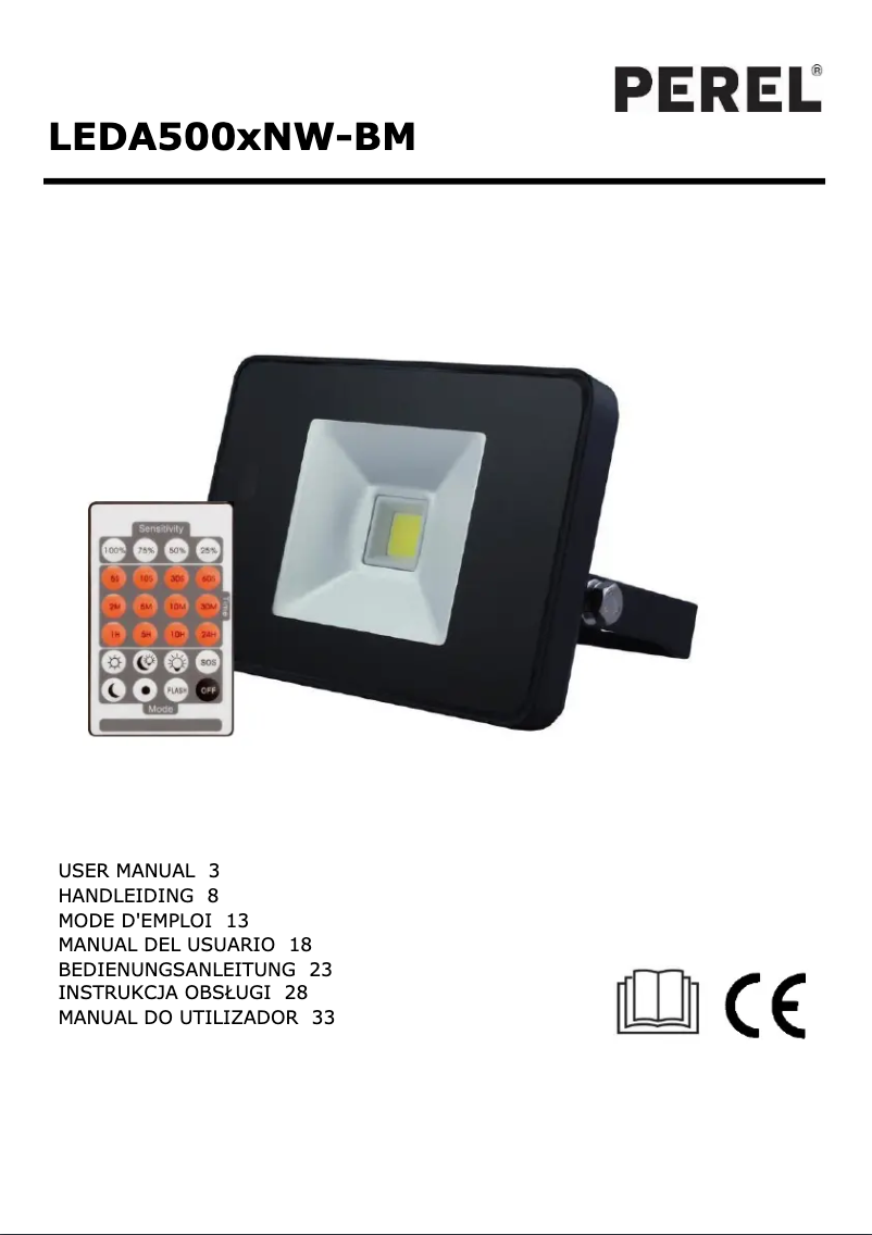 Page 1 de la notice Manuel utilisateur Perel LEDA5001NW-BM