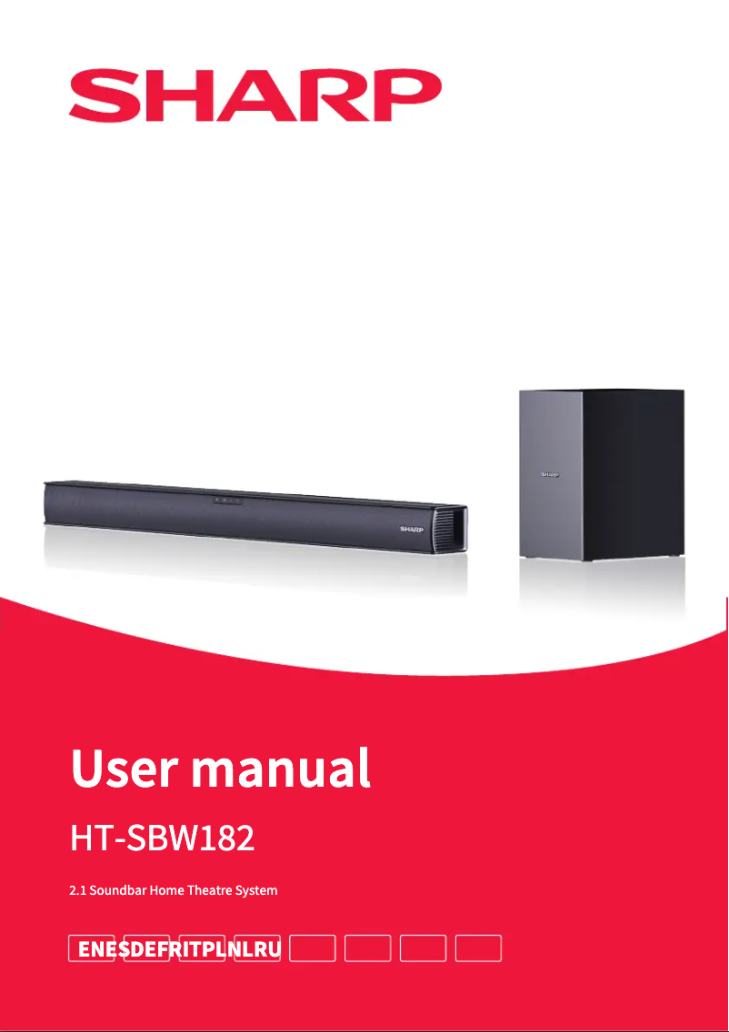 Image de la première page du manuel de l'appareil HT-SBW182