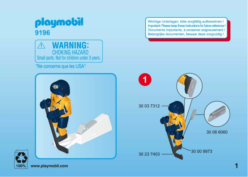 Page n°1 - Manuel utilisateur Playmobil 9196