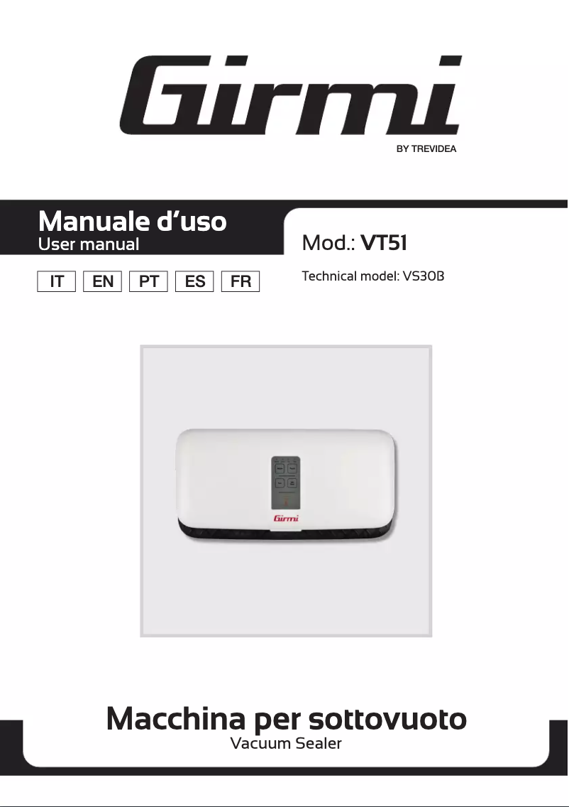 Image de la première page du manuel de l'appareil VT51