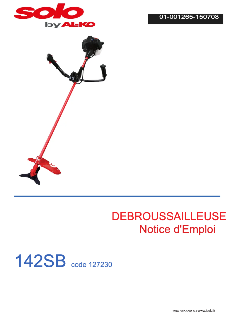 Page n°1 - Manuel utilisateur Solo 142SB