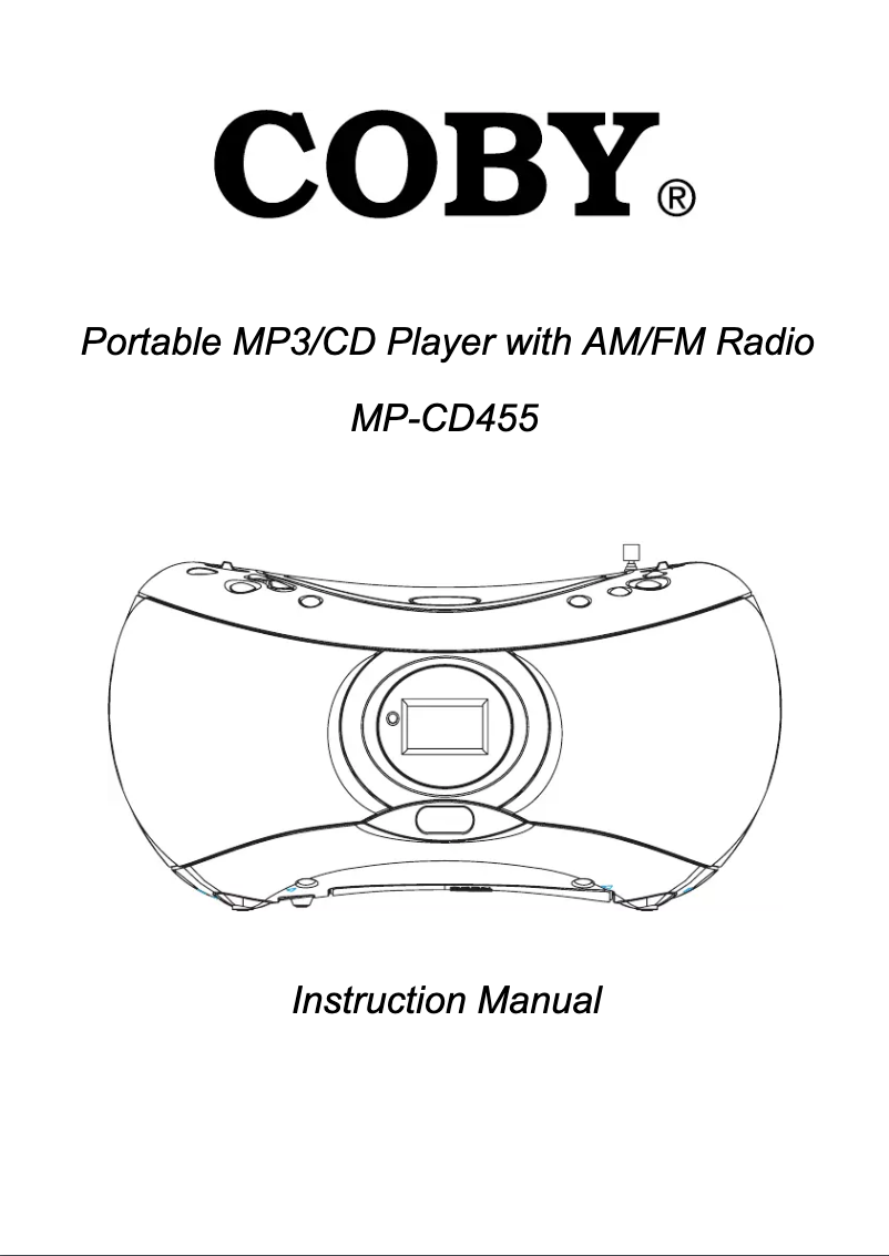 Page 1 de la notice Manuel utilisateur Coby MPCD455