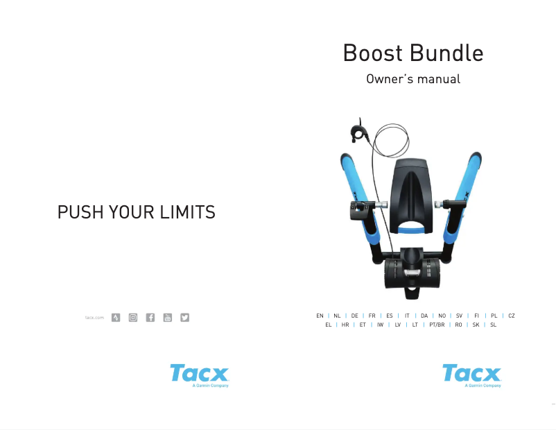 Página 1 del manual Manual de usuario Garmin Tacx Boost Bundle