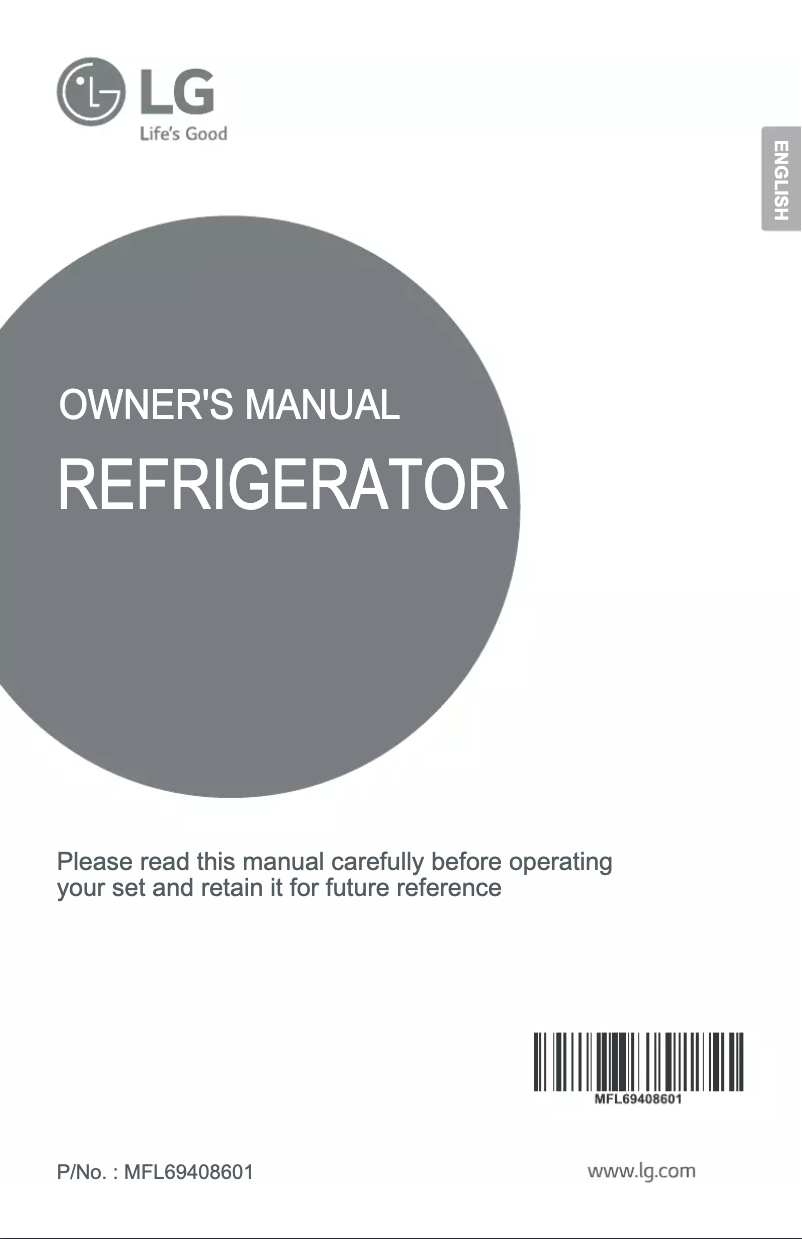 Page 1 de la notice Manuel utilisateur LG GL-051SQQ