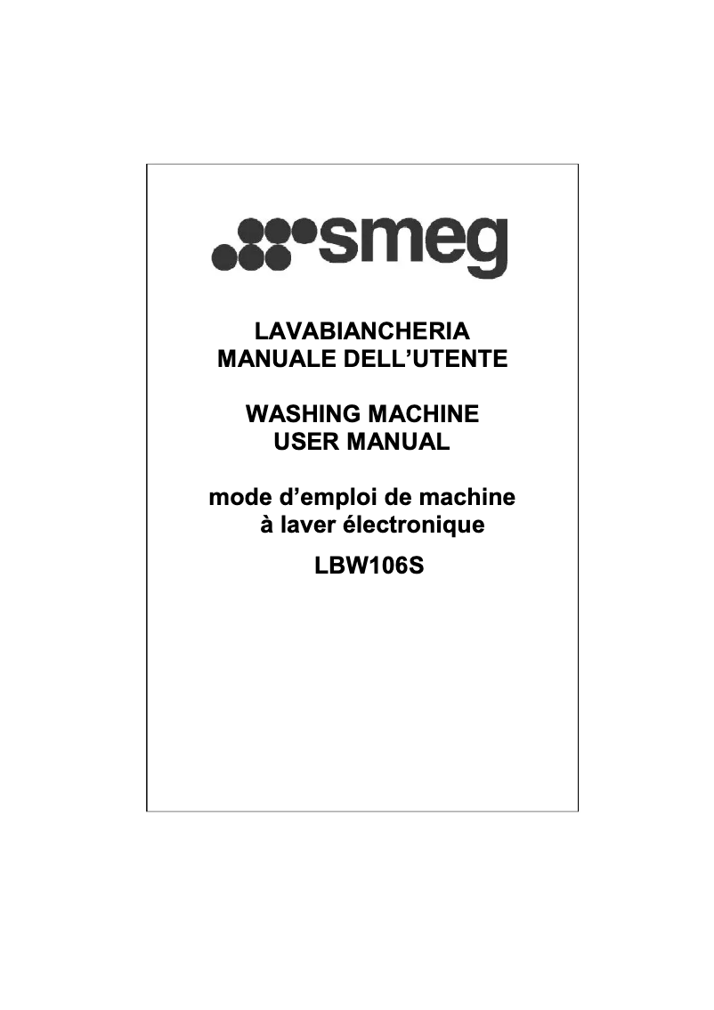 Page 1 de la notice Manuel utilisateur Smeg LBW106S