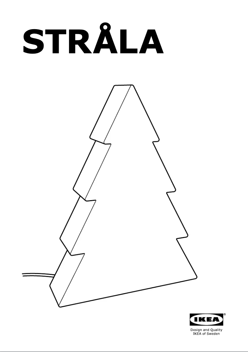 Page 1 of the manual User Manual Ikea STRALA (603.325.15) süsü