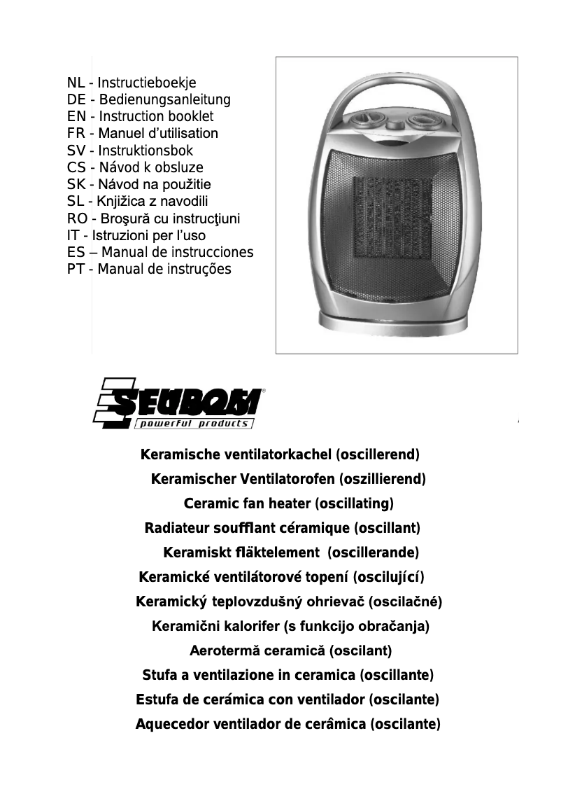 Imagen de la primera página del manual del dispositivo SF1525