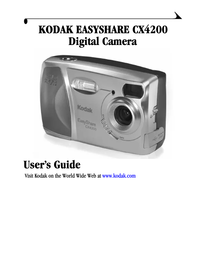 Page 1 de la notice Manuel utilisateur Kodak EasyShare CX4200