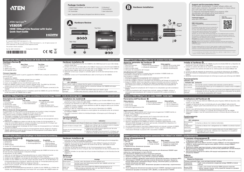 Page n°1 - Manuel utilisateur ATen VE805R