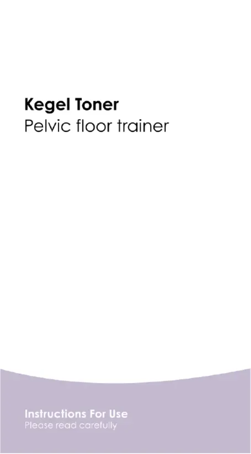 Image de la première page du manuel de l'appareil Kegel Toner