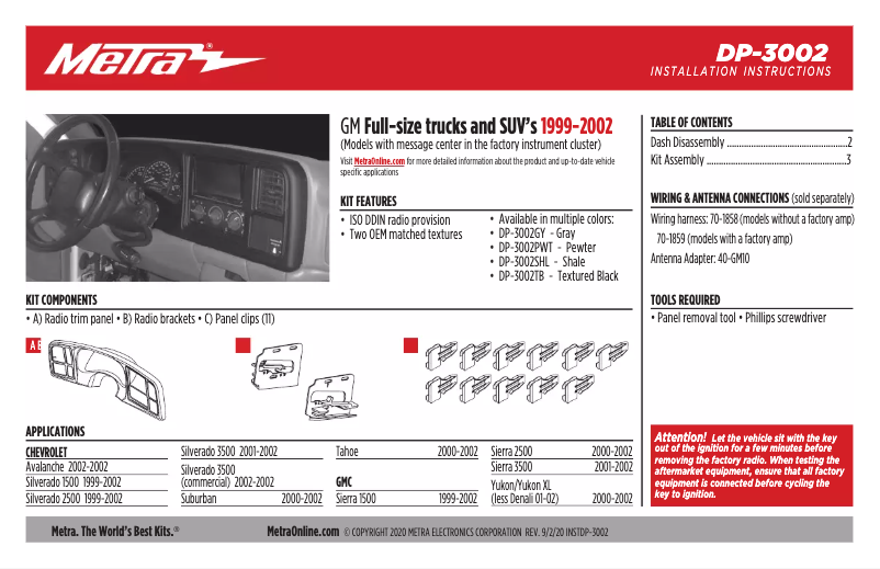 Image de la première page du manuel de l'appareil DP-3002