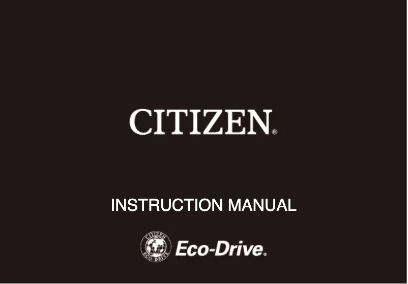 Page n°1 - Manuel utilisateur Citizen Eco-Drive BU2020-29X