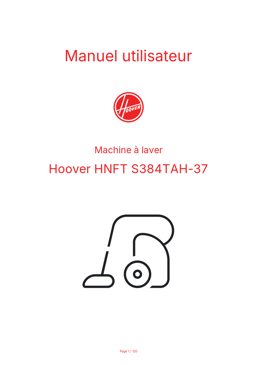 Image de la première page du manuel de l'appareil HNFT S384TAH-37
