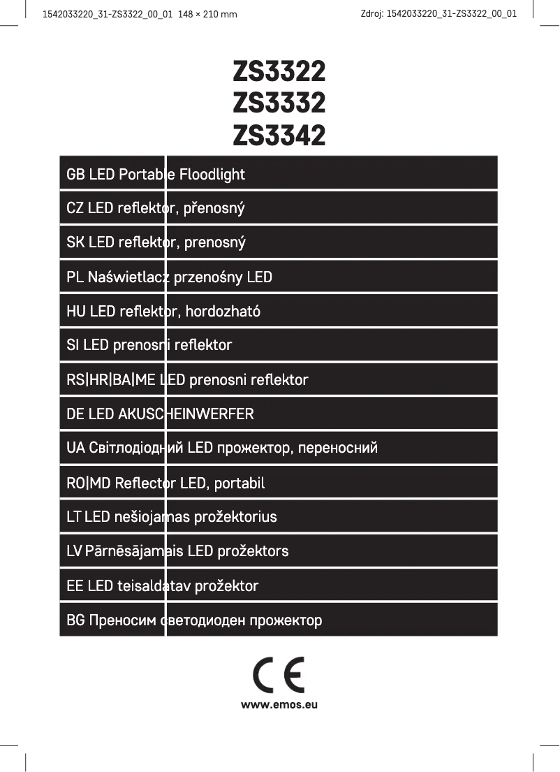 Página 1 del manual Manual de usuario Emos ZS3322