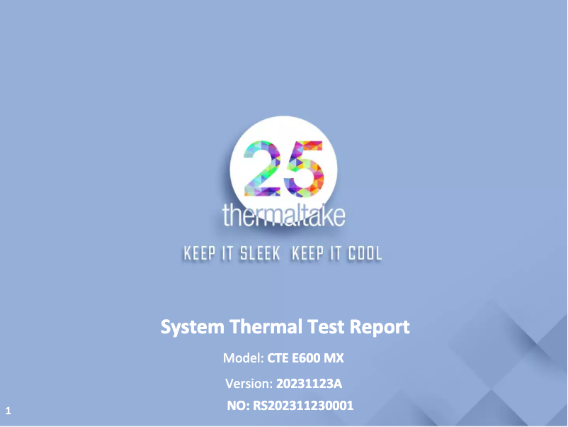 Página 1 del manual Manual de usuario Thermaltake CTE E600 MX