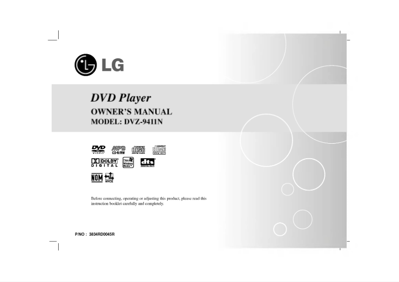 Imagen de la primera página del manual del dispositivo DZ9411CND